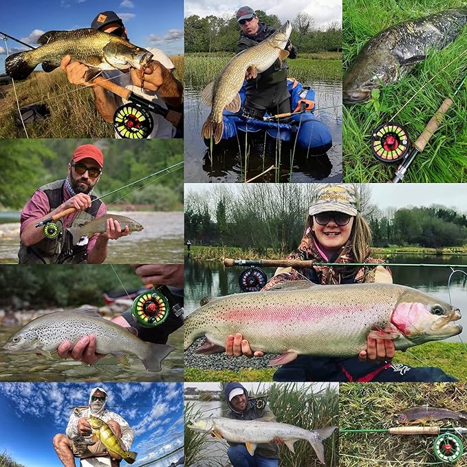M MAXIMUMCATCH Maxcatch Premier Fly Fishing Rod and Reel Combo Complete 9' Fishing Outfit
