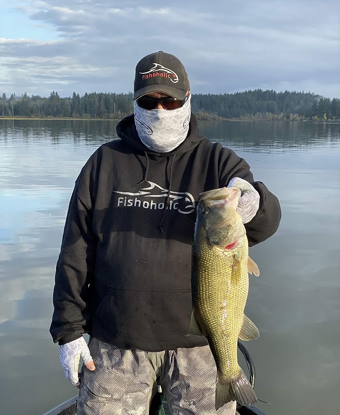 Fishoholic UPF50+ Fingerless Fishing Gloves - Sticky Grip Sun Protection Glove - Kayaking Paddling or Rowing