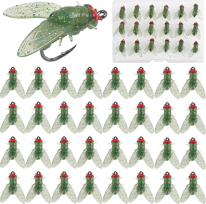Bionic Fly Fishing Bait,18pcs/36pcs Trout Jig Swimbait Fly Hook Soft Bait Dry Flies Fly Fishing Lures Assortment Kit Attractant Fishing Gear Artificial Fishing Lure Panfish Lure Set