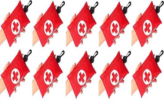 Galaxylense 128 Pcs First Aid Kits Small for Survival Emergency Trauma Military Tactical Medical School Office Home Hunting Camping Hiking Traveling Fishing IFAK EMT Bag (10 Packs)