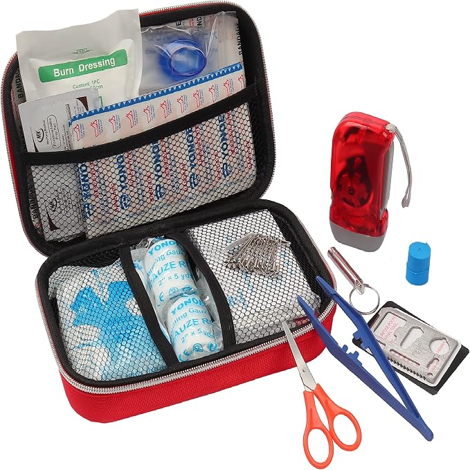 Galaxy 279 Pcs First Aid Kits for Survival Emergency Trauma Sport Medical Hunting Camping Hiking Outdoor IFAK EMT Bag (____279 Pcs Red First Aid Kits)