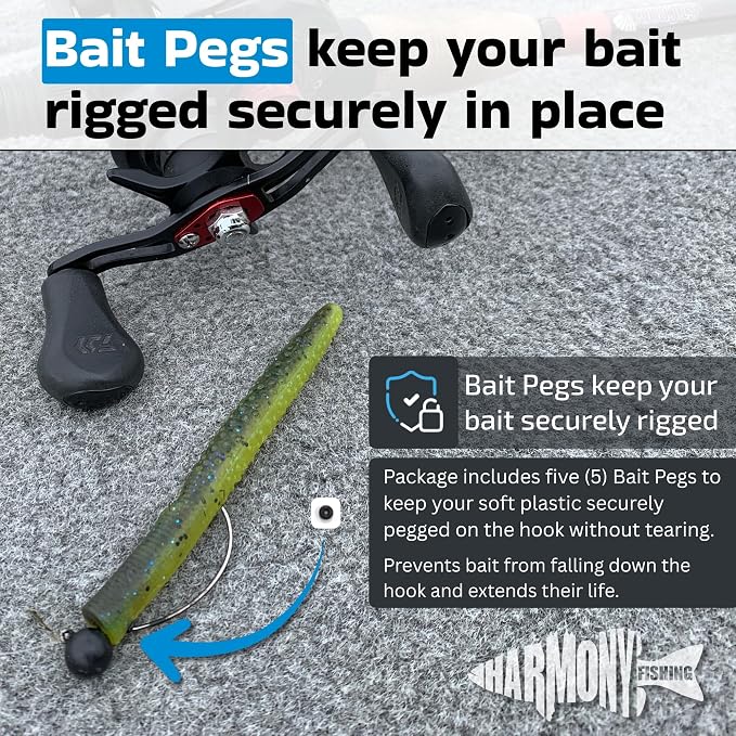 Harmony Fishing - Tungsten Offset Weedless Ned Rig Jigheads (5 Pack)