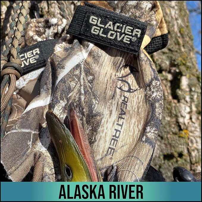 Glacier Glove Unisex Alaska River Fingerless Lightweight Breathable Non-Slip Grip Fishing Gloves with Elasticized Cuffs | for Outdoors, Fly Fishing, Paddling, Hiking