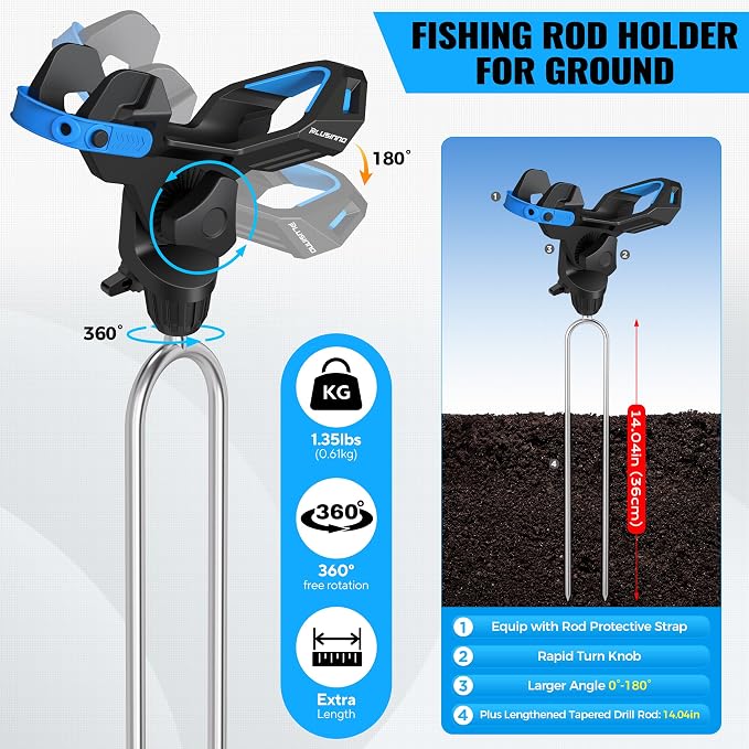PLUSINNO Fishing Gear,Full Fishing Pole kit Include Fishing Rod and Reel Combo, Tackle Box with Fishing Lures, Fishing Accessories, Fishing Pliers,Fishing Gifts for Men with Fishing Tool Kit