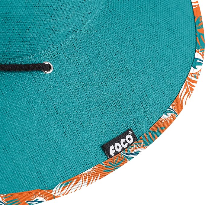 FOCO Men's NCAA College Team Logo Floral Straw Sun Hat