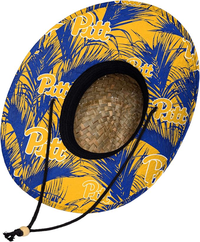 FOCO Men's NCAA College Team Logo Floral Straw Sun Hat