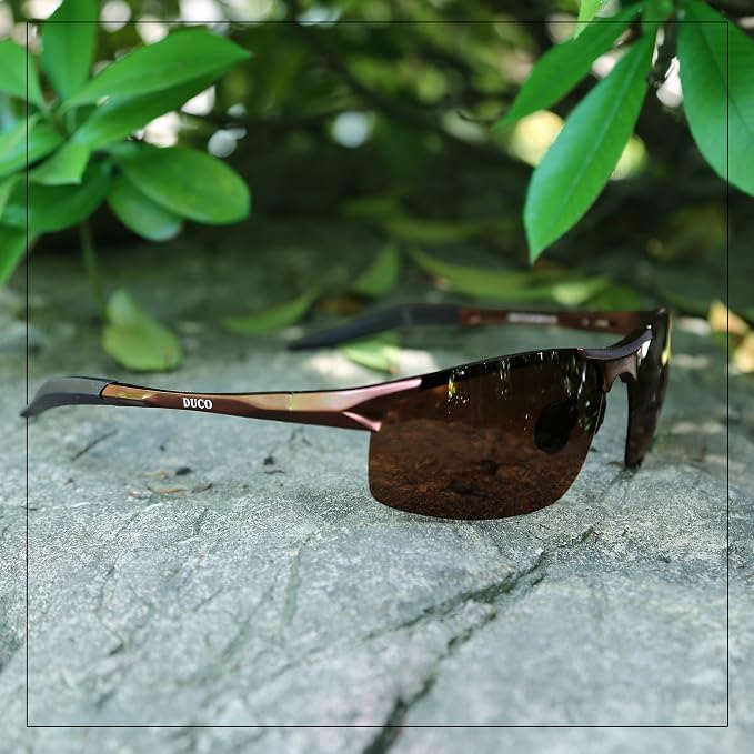 DUCO Mens Sports Polarized Sunglasses UV Protection Sunglasses for Men 8177s