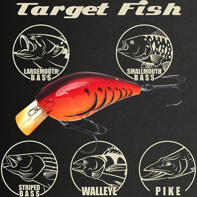 LUCKY CRAFT LC 2.5 Silent Crankbait Fishing Lures, 2-3/8” Squarebill Crankbait, Bass Lures, Floating 4ft Depth Hard Bait, Champion Freshwater Fishing Gear and Tackle Box Accessories