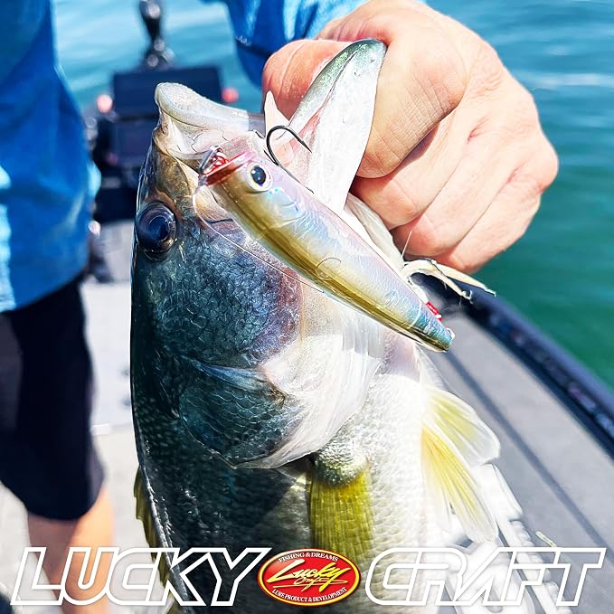 LUCKY CRAFT Gunfish 115NF Top Water Bass Fishing Lures, 4.5” Floating Lure with Cupped Mouth, Freshwater Trout and Bass Lures Fishing Gear, Accessories for Tackle Box