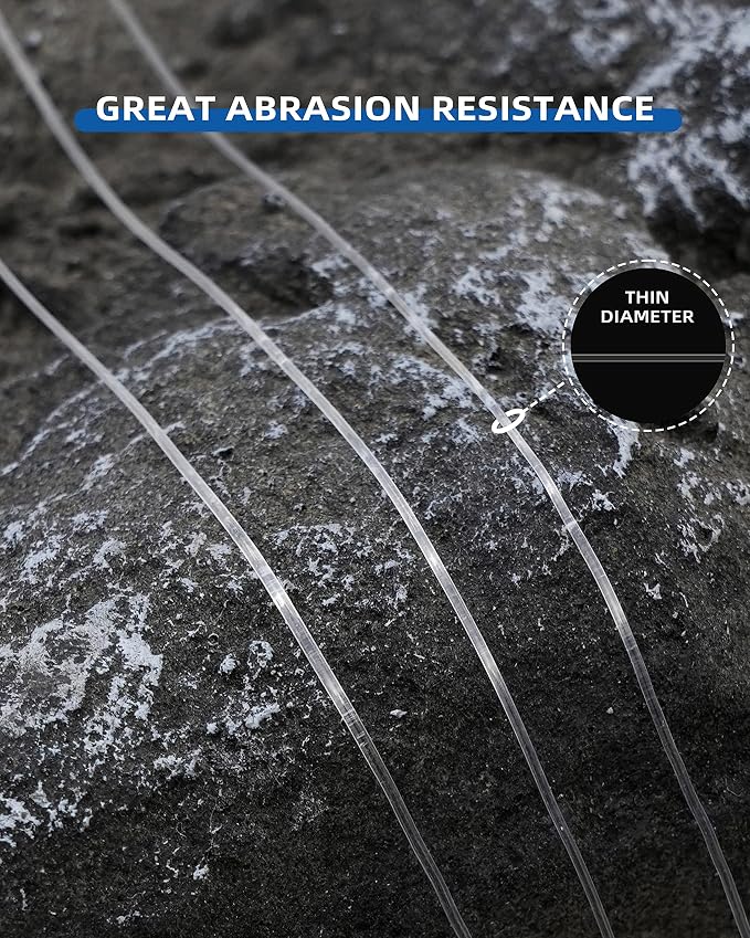 BLUEWING Monofilament Fishing Line Clear Mono Fish Wire Thin Diameter String 6-400 lbs, 50-3000 Yards