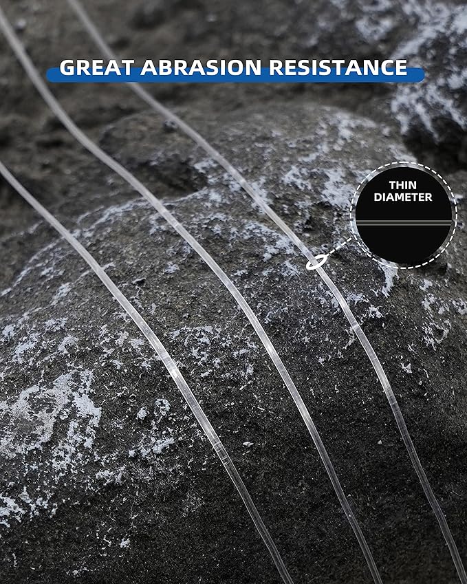 BLUEWING Monofilament Fishing Line Clear Mono Fish Wire Thin Diameter String 6-400 lbs, 50-3000 Yards