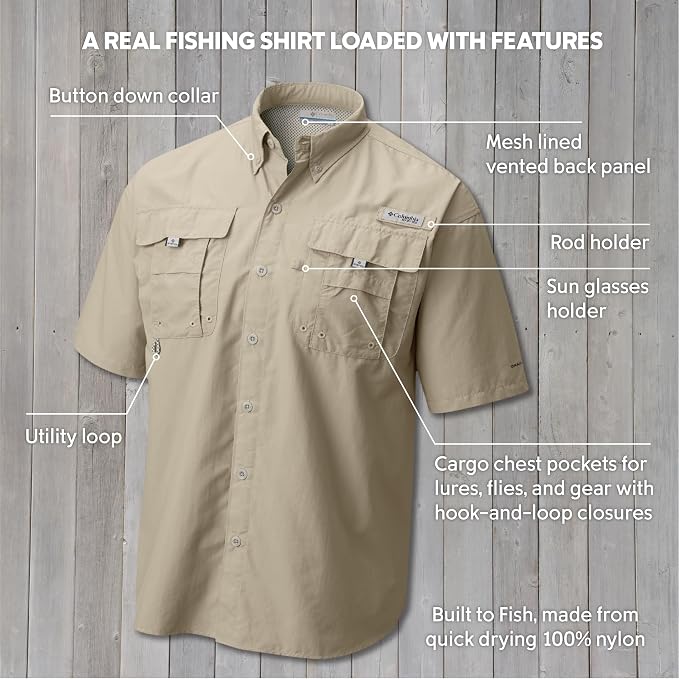 Columbia Men's PFG Bahama II Short Sleeve Fishing Shirt