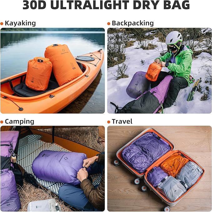 Thous Winds Waterproof Dry Bag, Lightweight Dry Sack for Hiking, Camping, Boating, Backpacking, Kayaking, 36L