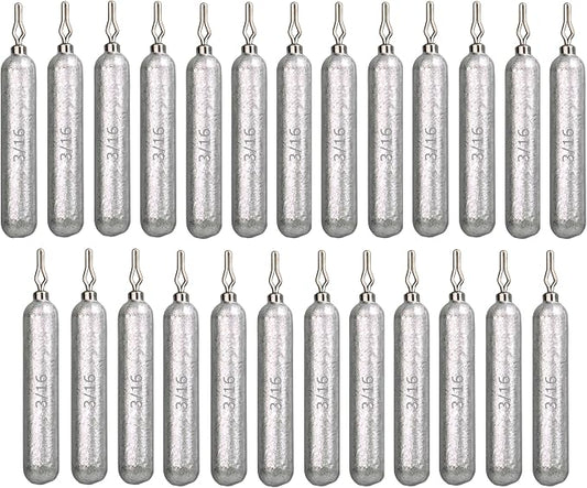 Reaction Tackle Lead Drop Shot Weights for Bass Fishing - Freshwater & Saltwater - Skinny Pencil Shaped Sinkers for Drop Shot Rig