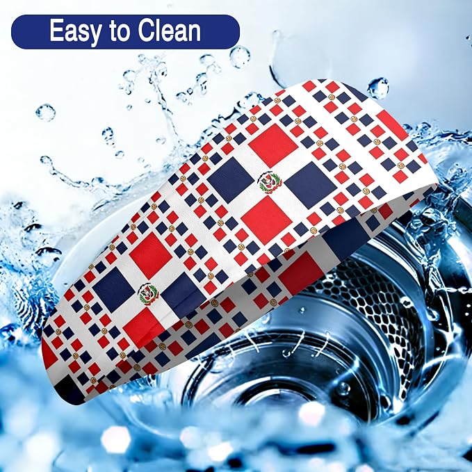 Flag Headbands for Men Women, Moisture Wicking Sweatband Breathable Sports Headwrap, Non-Slip Stretchy Fitness Hair Band