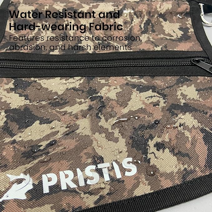 Pristis Fishing Soft Lure Storage Binder Bag, Plastic Bait Organizer Wallet Case with 6 Transparent Pocket Sleeves for Worm Rigs Lines, Durable Tackle Accessory for Saltwater Freshwater