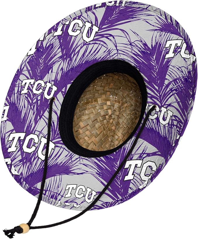 FOCO Men's NCAA College Team Logo Floral Straw Sun Hat