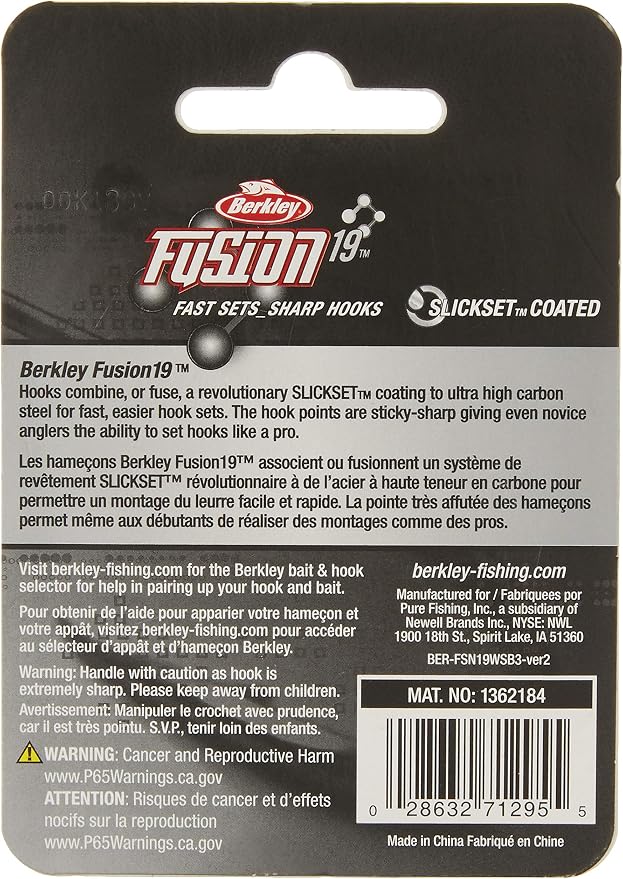 Berkley Fusion19 Wide Gap Live Bait Hooks, Size 4 Fishing Hooks, Needle Point with SlickSet Coating for Easy Penetration, Forged for Added Strength