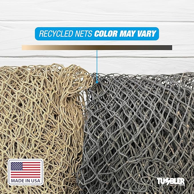 Fishing Net Decor, 5' x10' Decorative Fishing Net for Nautical, Mermaid, Pirate or Beach Themed Party or Room. Real Recycled Fish Netting for Decoration