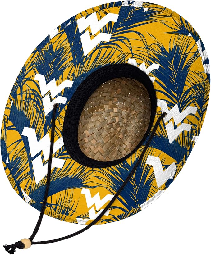 FOCO Men's NCAA College Team Logo Floral Straw Sun Hat
