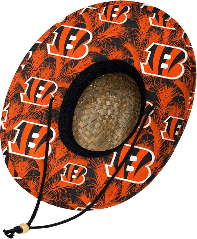 FOCO Men's NCAA College Team Logo Floral Straw Sun Hat