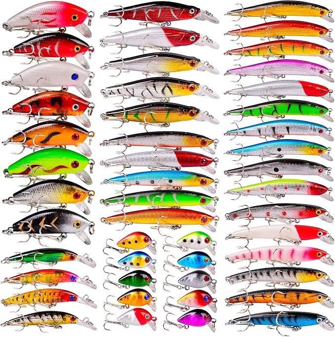 Bass Fishing Lures Kit Set Topwater Hard Baits Minnow Crankbait Pencil VIB Swimbait for Bass Pike Fit Saltwater and Freshwater