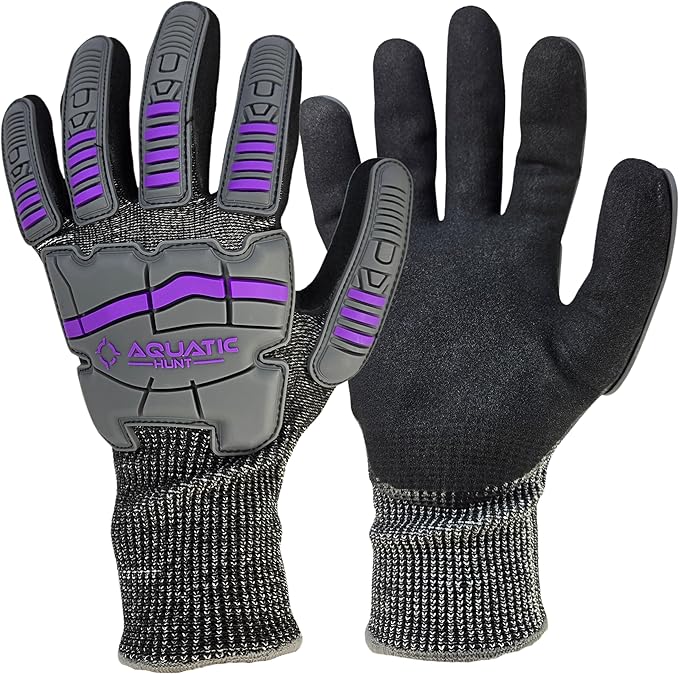 Premium Protection Pair of Dive Gloves for Hunting Lionfish, Lobster, Crab, Spearfishing, Working Underwater - Cut and Puncture Resistant