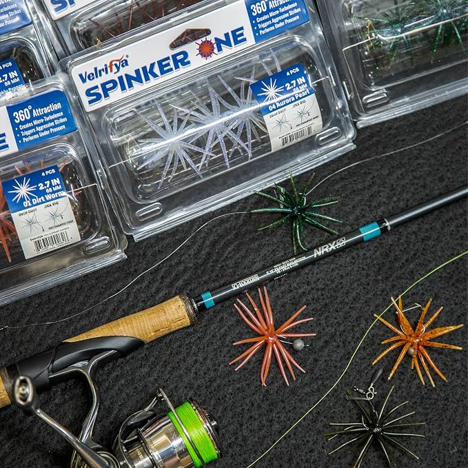Tentacle Creature Lure, Japanese Style Soft Plastic Baits for Bass Fishing - for Drop Shot, Wacky Rig/Neko Rig and Finesse, Slow Sinking, Soft Bait by Velrifya