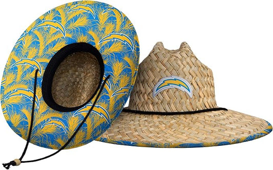 FOCO Men's NCAA College Team Logo Floral Straw Sun Hat