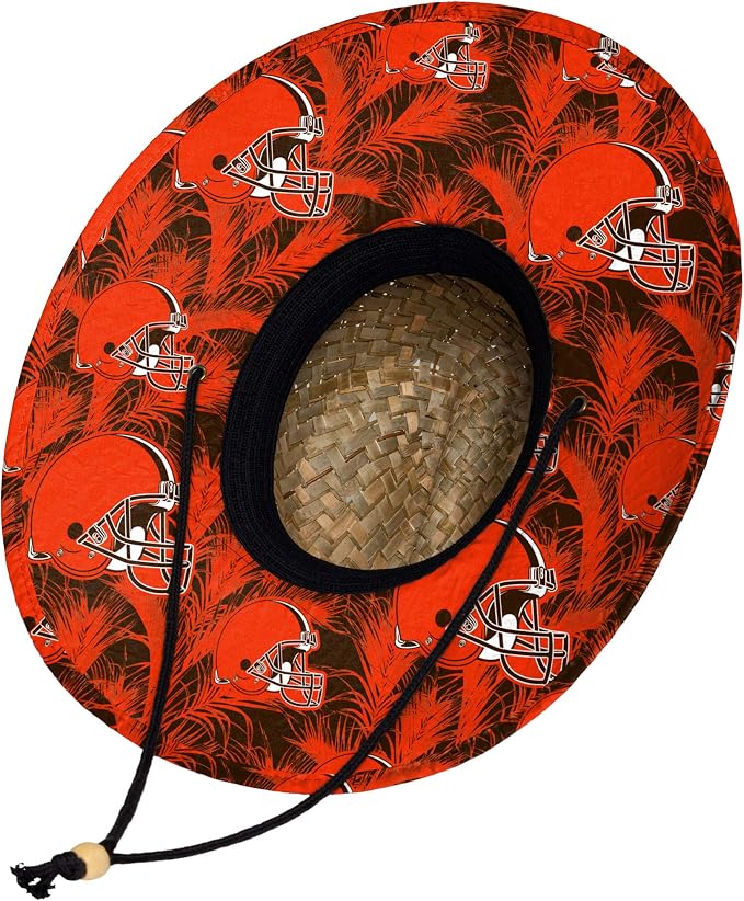 FOCO Men's NCAA College Team Logo Floral Straw Sun Hat