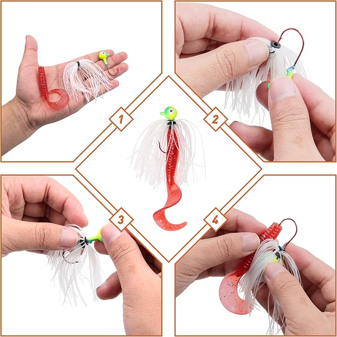 Silicone Jig Skirts Fishing Lures 50 Strands Bass Fishing Jigs Spinnerbait Skirts Replacement Kit Squid Jig Spinner Bait DIY Fishing Lures 12/24 Bundles