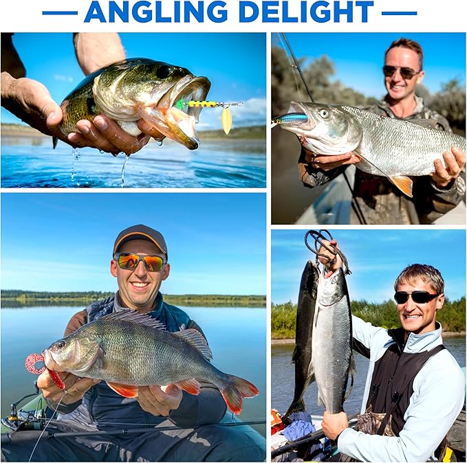 PLUSINNO Fishing Lures, 137Pcs Tackle Box with Tackle Included, Crankbaits, Spoon, Hooks, Weights & Other Accessories, Fishing Bait Lure Gear Kit Gift for Men Bass Freshwater
