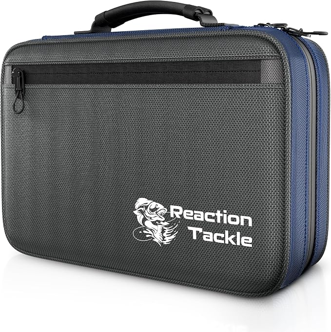 Reaction Tackle Deluxe Bait Binder – Water-Resistant Soft Plastic Bait Storage Bag, Saltwater & Freshwater Fishing Tackle Organizer, Lure Bag for Bass, Kayak, and Boat Fishing