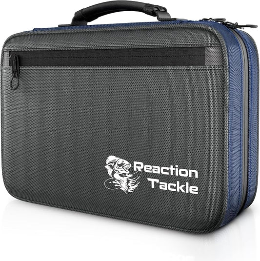 Reaction Tackle Deluxe Bait Binder – Water-Resistant Soft Plastic Bait Storage Bag, Saltwater & Freshwater Fishing Tackle Organizer, Lure Bag for Bass, Kayak, and Boat Fishing