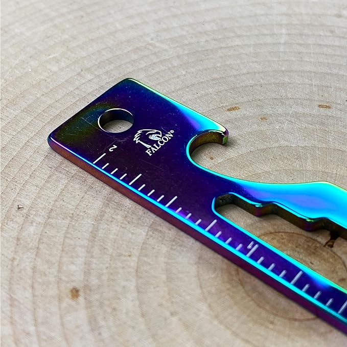 Wallet Size 6 Functions Hand Tool. Stainless Steel. For Camping, Fishing, Hunting, EDC Tool (RB-10PCS)