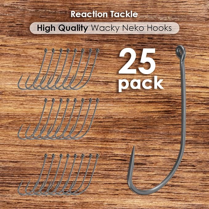 Reaction Tackle Neko/Wacky Hooks - #2/0 - Weedless Wire Guard