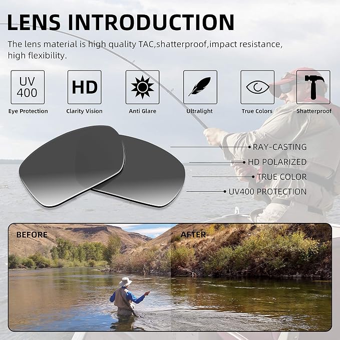 RUNCL Polarized Sports Sunglasses Billy, Fishing Sunglasses UV400 - Ultralight Floating TAC Lens, Anti-seawater Coating