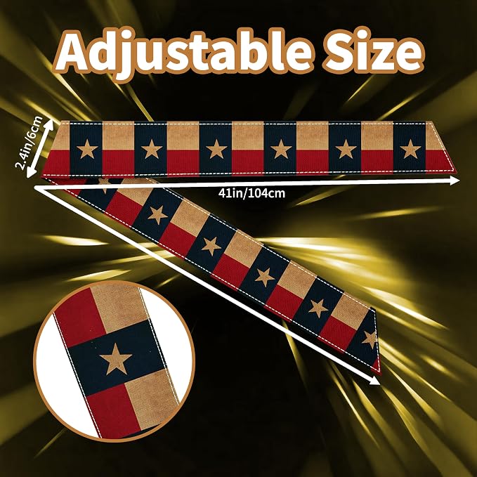 Tie Headband for Women & Men, Flag Patterned Sports Sweatband Head Wrap, Hair Bandana Accessory, 40" x 2.4"