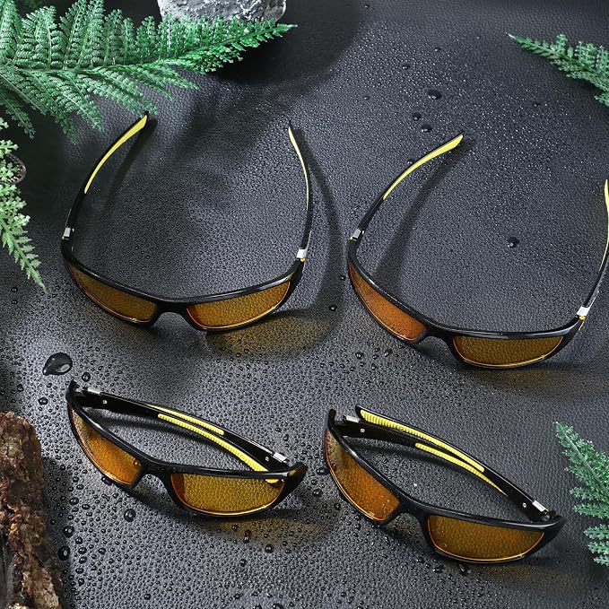 TOODOO 4 Pairs Men Polarized Sunglasses with UV Protection Driving Glasses Sports for Sport Outdoor Activities