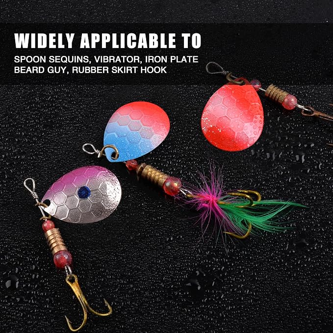 Fishing Spinner Blades for Lure Making Kit, 30pcs Hammered Colorado Blades for Spinnerbaits, Walleye Rig, DIY Crawler Harness, Trout, Salmon, Bass Fishing Mixed Colors
