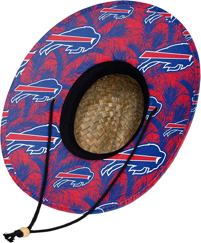 FOCO Men's NCAA College Team Logo Floral Straw Sun Hat