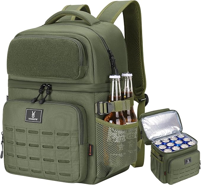 Large Insulated Cooler Backpack for Men Women, 36 Cans Double Deck Leakproof Cooler Bag for Camping, Hiking, Picnic, Fishing, Beach, Travel