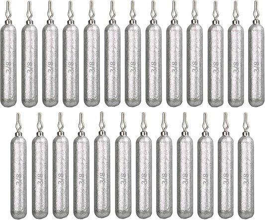 Reaction Tackle Lead Drop Shot Weights for Bass Fishing - Freshwater & Saltwater - Skinny Pencil Shaped Sinkers for Drop Shot Rig