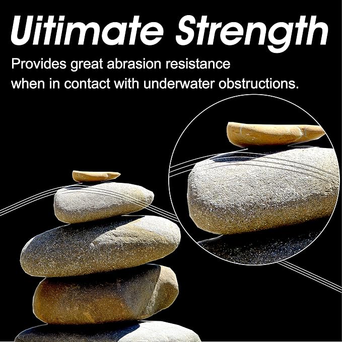 RIKIMARU Fluoro Fishing Line, 100% Soft Fluorocarbon Coated Fishing Line
