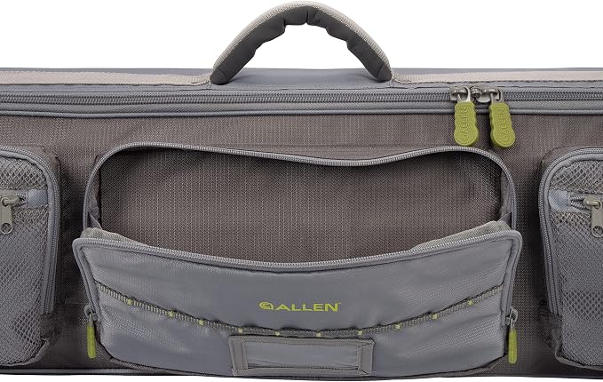 Allen Company Cottonwood Fly Fishing Rod & Gear Bag Case, Hold up to 4 Fishing Rods, Heavy-Duty Honeycomb Frame - Gray/Lime or Olive Green
