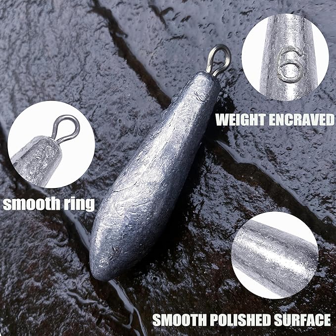 Drop Shot Fishing Weights Sinkers for Saltwater Freshwater Fishing