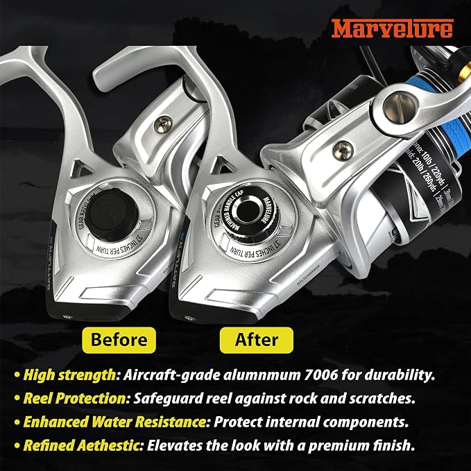 Bearing Cover Handle Cap Compatible for Penn Battle III IV, Battle DX, Battle HS, Fierce III IV, Pursuit III IV Spinning Reel