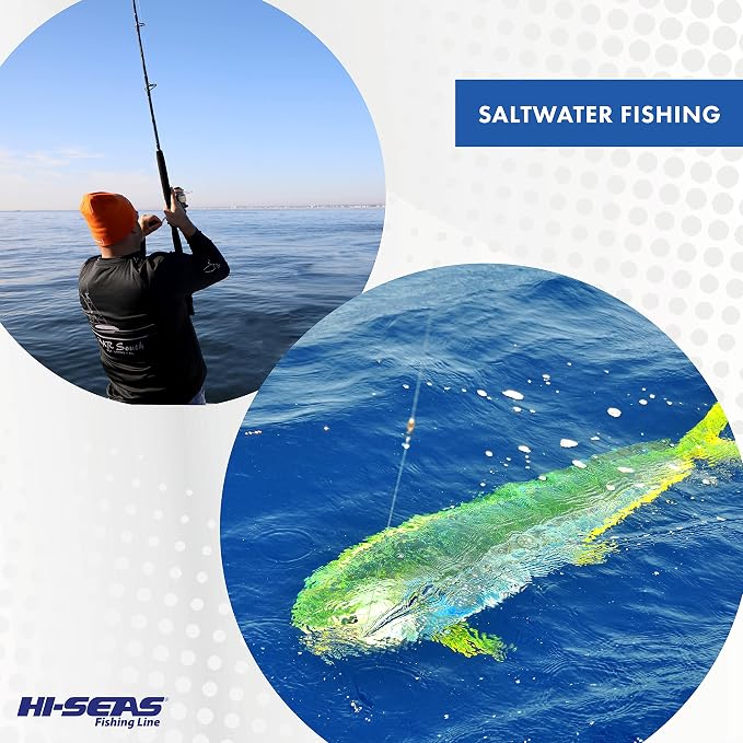 HI-SEAS Grand Slam Monofilament Fishing Leader - Superior Strong Clear Black, for Freshwater & Saltwater Big Game Bottom Fishing, Trolling