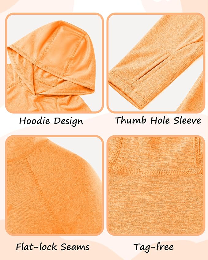 Roadbox Boys Rash Guard Hooded Fishing Shirt, Kids UPF 50+ Long Sleeve Sun Hoodie, Youth UV Protection Beach Swim Shirts