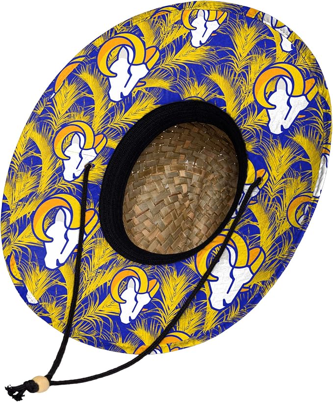FOCO Men's NCAA College Team Logo Floral Straw Sun Hat